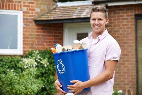 Staff wearing PPE during a commercial waste operation